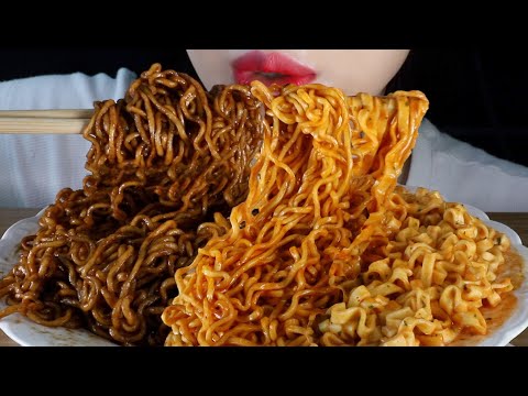 ASMR Most Popular Korean Instant Noodles | Chapaghetti, Buldak, and Carbo Fire Noodles Mukbang