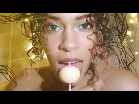 ASMR - Sucking Boob Lollipop (mouth sounds)