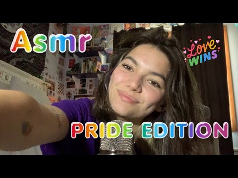 ASMR | RAINBOW TRIGGER ASSORTMENT | gripping, tapping, mouth sounds | HAPPY PRIDE MONTH