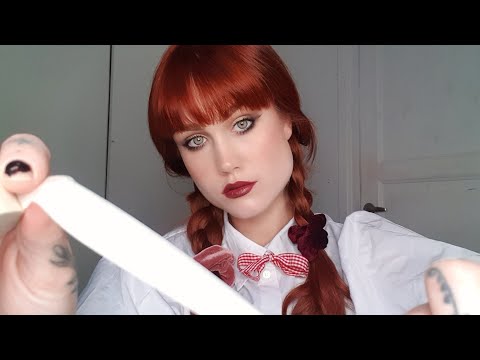 Asmr- Annabelle doll gives you tingles, taping your mouth/face