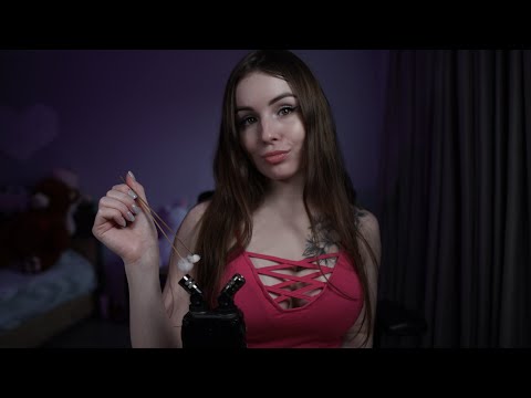 ASMR Micro Scratching with Wooden Stick & Ear Cleaning with Fluffy Stick, Cotton Bud