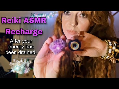 Reiki Recharge 🔋✨| ASMR Energy Healing | Gemstones & Rain Sounds 💎🌧️