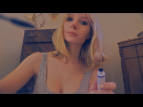 ASMR Quick Makeup w/ Best Friend ~ Gum Chewing and Whispering