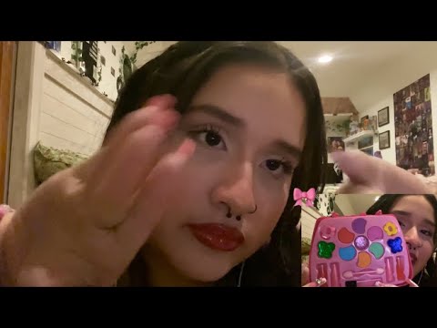 Asmr doing your makeup while being extremely sleep deprived