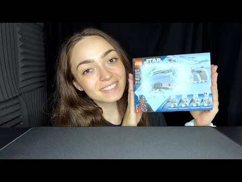 ASMR LEGO Star Wars Unboxing and Building Roleplay (Whispering and Tapping)