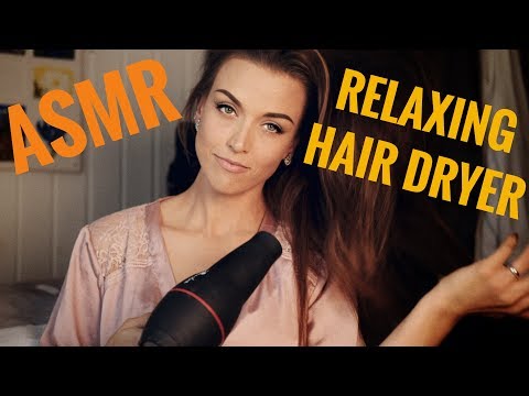 ASMR Gina Carla 👩🏽 Blown by a HairDryer! Relaxing Hair Drying Noise! Hair Brushing!