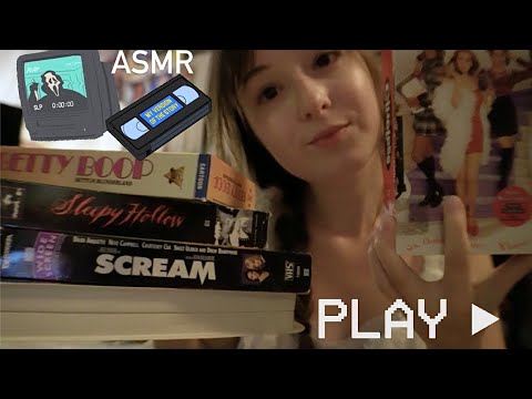 ASMR tapping on movies 🎥 VHS (whispers)