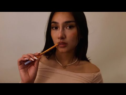 ASMR pen mouth sounds, noms and nibbling (some tapping and personal attention)