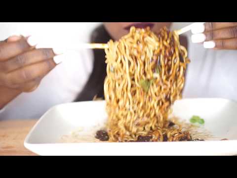 🌱ASMR BLACK BEAN NOODLES aka JJAJANGMYEON & Chinese Dumplings | Eating sounds | No Talking