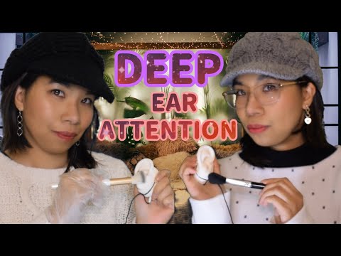 ASMR TWIN DEEP EAR ATTENTION (Intense Triggers) 👂💖 [DIY Ear Mic]