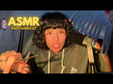 ASMR Fast and Chaotic Hair Cut (Your favorire Hairstylist, ax 😎🫱🏻‍🫲🏼)