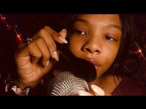 ASMR ‘personal mic attention’ + mic brushing + mic scratching + counting to help you sleep!