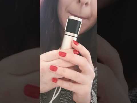 ASMR New microphone - testing mouth sounds, nails TAPPING, hair brushing, English accent whisper.