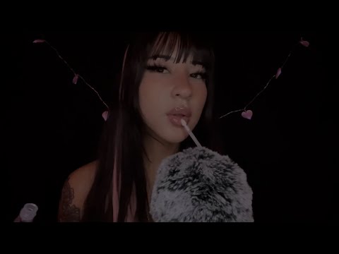 ASMR Relaxing Mouth Sounds, Kisses & Lipgloss Application