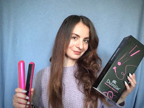 ASMR || Duvolle Styling Iron Unboxing and Review (soft spoken)
