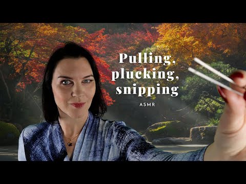 ASMR Pulling, Plucking & Snipping (removing excess energy, lots of hand movements)