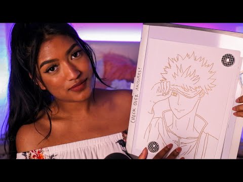 ASMR | Drawing You ✏️ (Inaudible/Unintelligible Whispers, Personal Attention, Pencil Sounds)