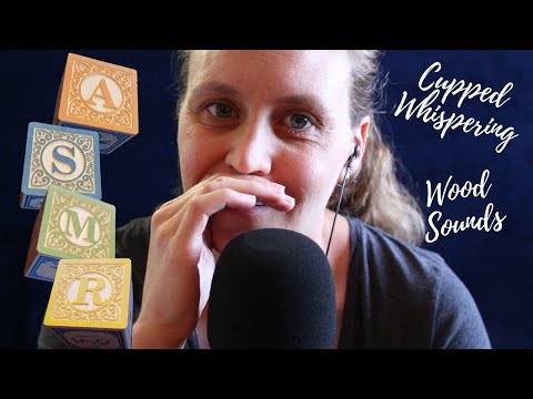 ASMR Cupped Whispering Words A-Z | Wood Block Sounds | Close-Up Whispering
