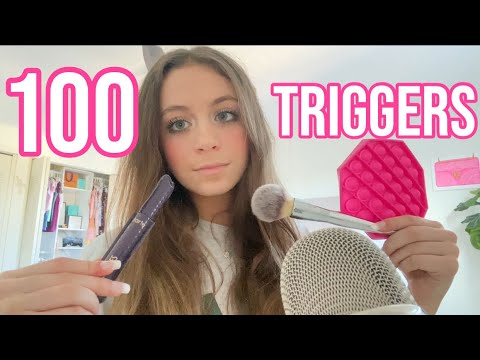 ASMR 100 Triggers in 1 minute!!