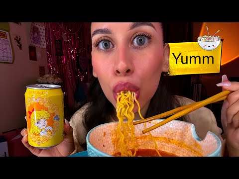 Slurping KIMCHI Noodles ASMR