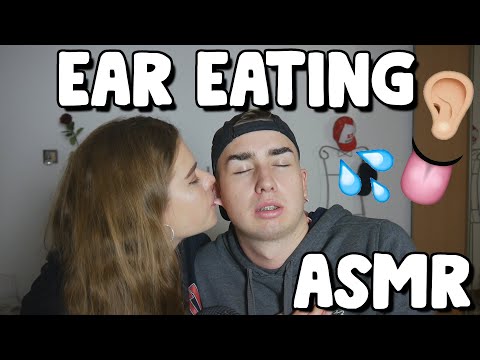 ASMR Ear Eating #5 👅👂💦 Mouth Sounds 💋 ASMR Couple 💏