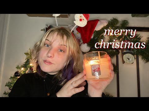 ASMR merry christmas!! knitting and rambling telling you how much i love you ❤️🎄✨