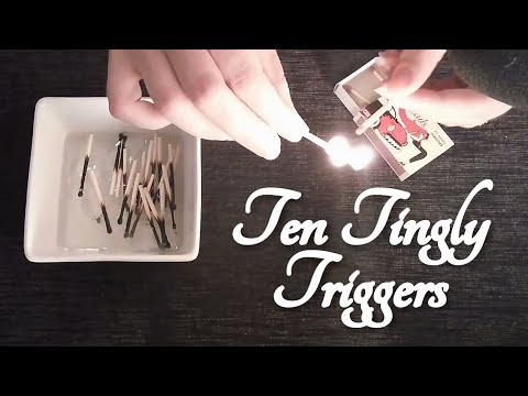 10 ASMR Triggers 1 Hour+ (Paper, Match Lighting, Water Pouring, Tapping, Crinkles, Writing, Leather)