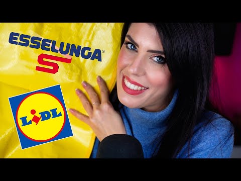 ASMR ita - 🥨 SVUOTA la SPESA DOPPIO • LIDL + ESSELUNGA (Whispering)