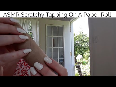 ASMR Scratchy Tapping On A Paper Roll