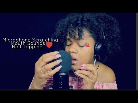 ASMR Mic Scratching, Tapping | Mouth Sounds (Sk, Tico) | Nail Tapping ~