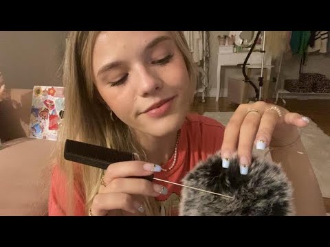 ASMR Microphone Attention 🎙️ Fluffy Combing, Soft Scratches, Up-Close Whispers