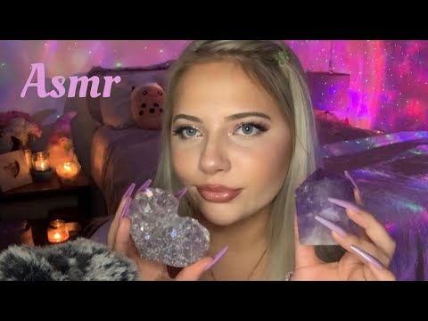 Asmr With Crystals 🧚🏼 Tapping, Scratching & Learning! Fairy Glow Gems 🧚🏼
