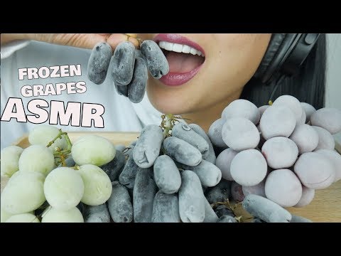 ASMR FROZEN MOON DROP GRAPES (SOFT ICE CRUNCH EATING SOUNDS) | SAS-ASMR