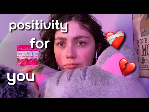 ASMR if you are sad:( -positive affirmations, FLOOFY mic scratching, and SLIGHT mouth sounds