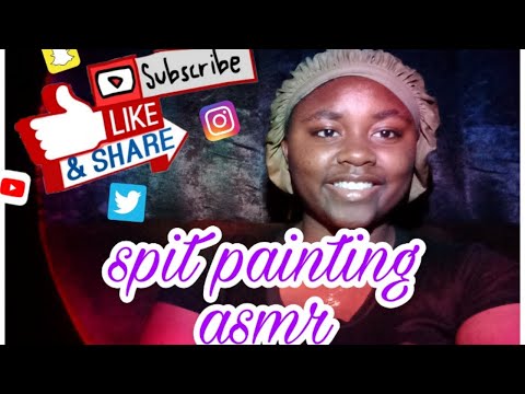 ASMR | Spit Painting You Different Colors / Mouth sounds #asmr #spitpainting
