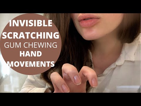 ASMR 20 min Invisible Scratching | Gum Chewing | Hand movements | Lofi Asmr | Up Close |