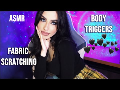 ASMR - Fast & Aggressive Clothes Sounds, Fabric Scratching & Body Triggers {ita asmr}