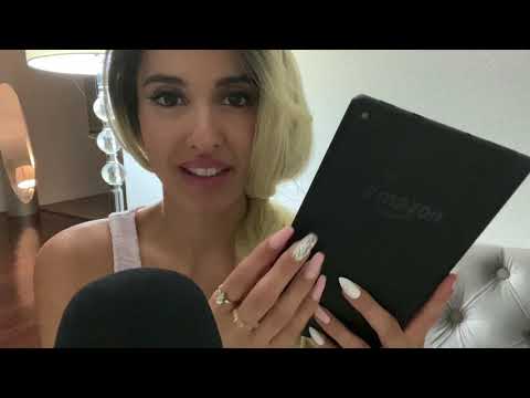 ASMR Whispered Reading of Trivia Questions and Answers with Tapping