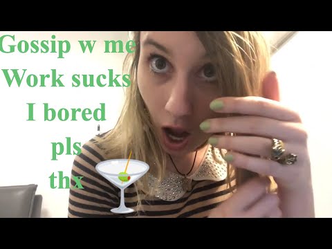 ASMR: Roleplay, Gossipy co-worker (Whispered) (Typing sounds, phone calls etc)