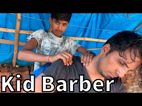Amazing Head Massage Therapy Indian Kid Barber Massage | ASMRYOGi2 (Ep-57)