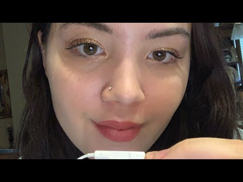 ASMR face wash and lip sounds with ear phones speaker