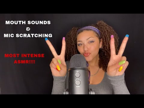 ASMR Mouth Sounds & Mic Scratching | Fast & Aggressive | SUPER INTENSE