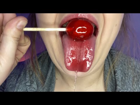 ASMR | sensual lollipop sucking • SPIT/DROOL 🤤🍭