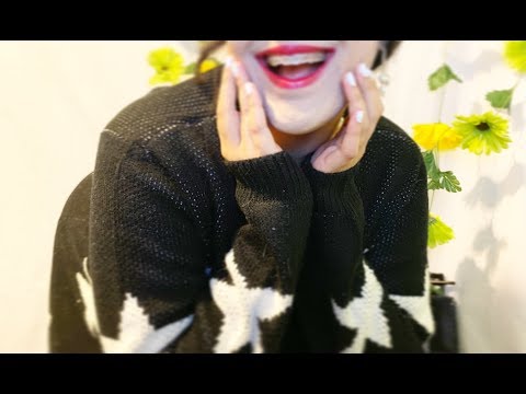 ASMR Gum Chewing ,Tapping Sounds (Whispering)