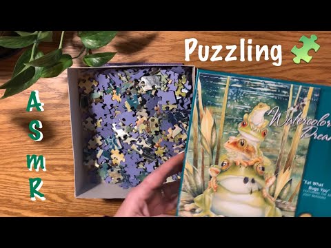 ASMR Request/Working on puzzle (No talking) Shuffling puzzle pieces