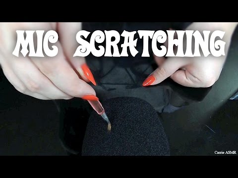 ASMR Long Nails Microphone Scratching + MIC Brushing