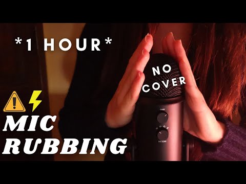 ASMR - [1 HOUR version] FAST AND AGGRESSIVE BRAIN MELTING MIC RUBBING, Stroking (without cover)
