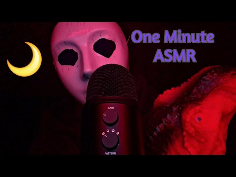 1 MINUTE ASMR (MOUTH SOUNDS AND DINO TRIGGERS) - BLIND ASMR