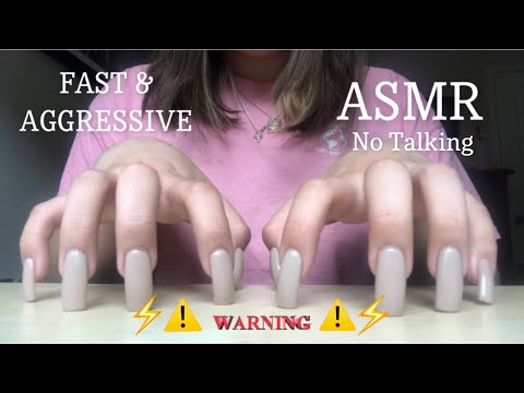 Fast & Aggressive Build Up Table Tapping & Scratching ASMR (No Talking)