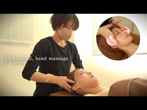 ASMR 👩🏻 Facial, head massage by active female masseuse｜現役女性セラピストによるフェイシャル＆ヘッドスパで癒されるzzz｜#UmiMassage